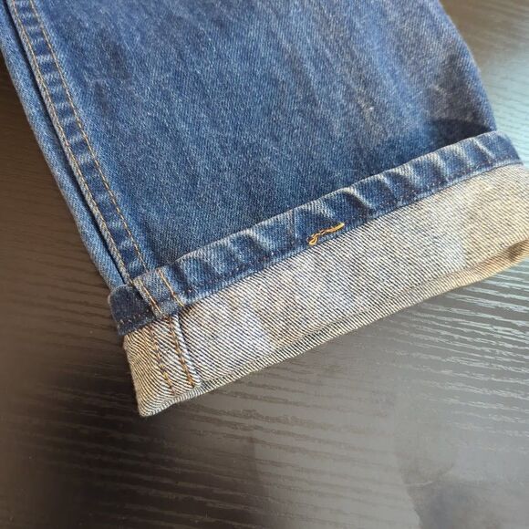 Vintage 60s/70s Straight Leg Denim Western Blue Jeans Talon Zipper 30x30 - Picture 6 of 16